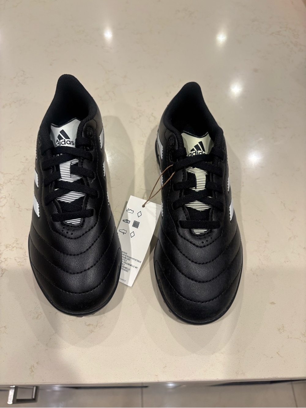 adidas Kids Black and White Lace-Up Sneakers